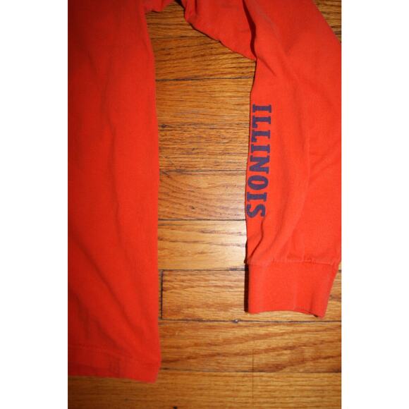 VTG Y2K ILLINOIS FIGHTING ILLINI NIKE Team Center Swoosh S Long Sleeve TShirt - Picture 3 of 10
